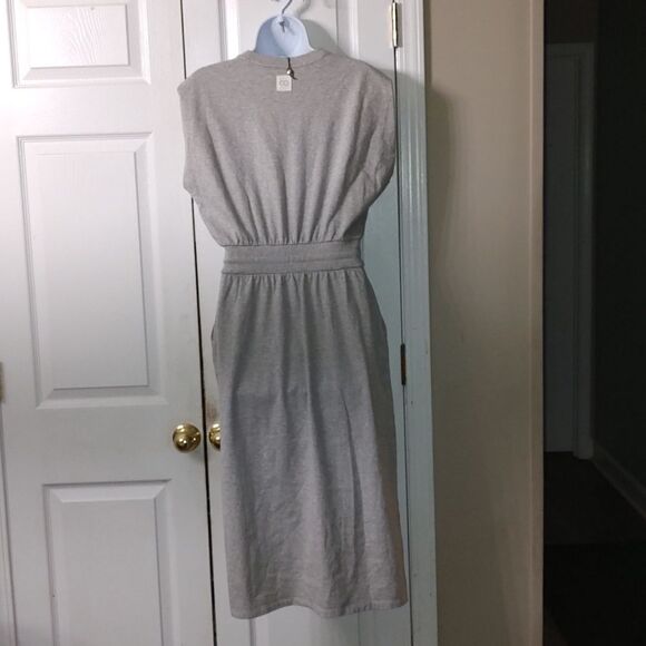 CALIA Women's Extended Shoulder Midi Dress Gray Sz S NWT - Picture 4 of 9